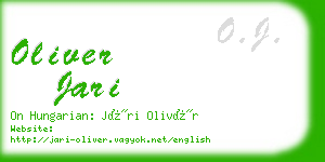 oliver jari business card